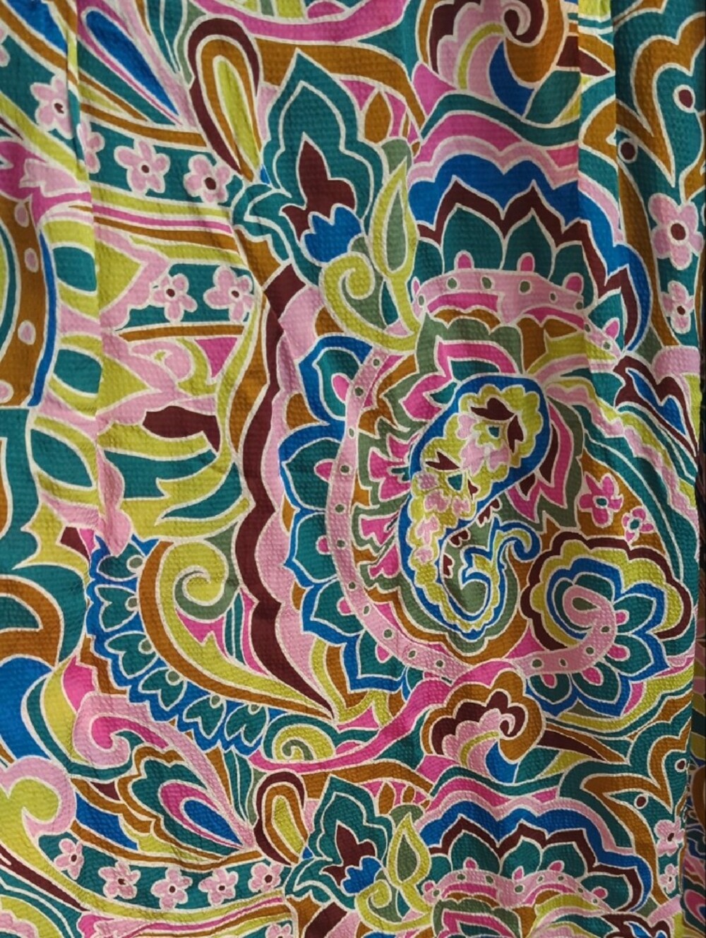 Boden Kate Satin Shirt Dress in Multicolor Paisley, US 16-18R - Picture 8 of 8